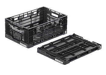 Clever-Box összecsukható doboz 600 x 400 x 232 mm - Műanyag összecsukható konténer - Utilysys