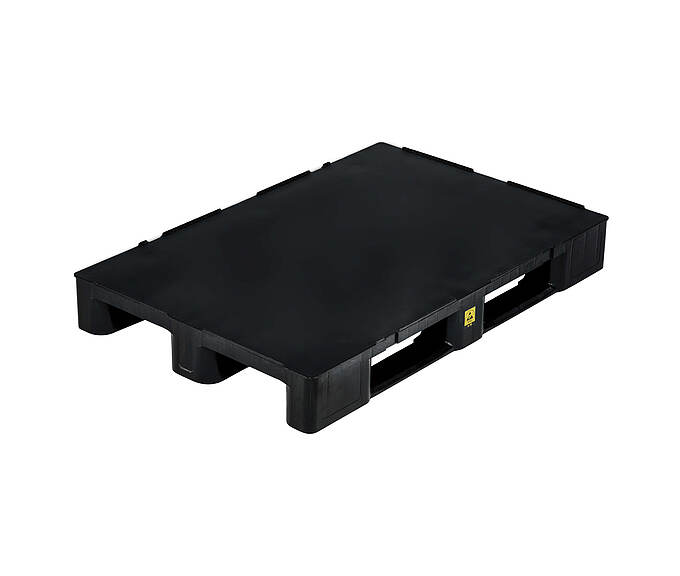 Műanyag raklapok elektronika szállítására 1200 x 800 x 148 mm - varioPallet 1208 M basic 3RCR